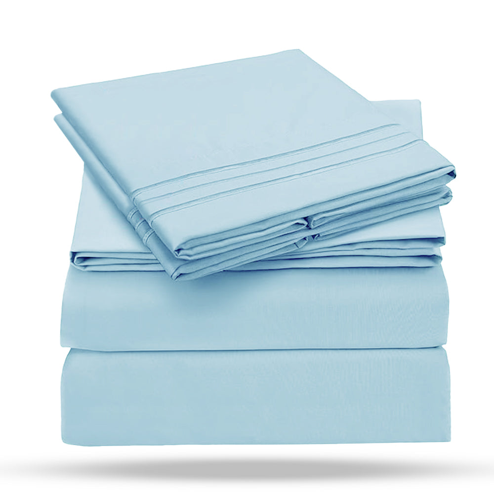 CASE OF 6: 1800 Series Premium Ultra soft 4 Pc Microfiber Sheet Set