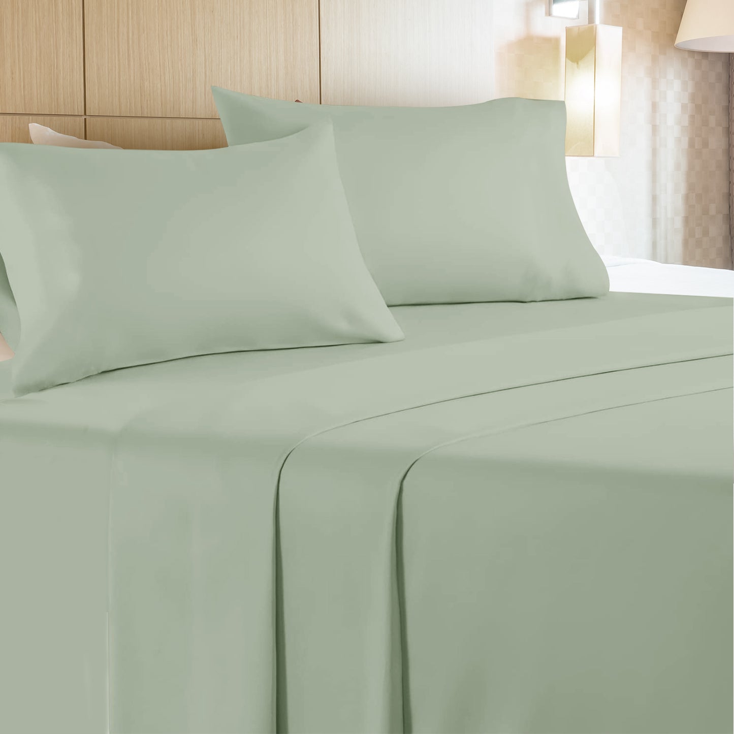 Luxley 4 Piece Microfiber Bed Sheet Set - Sage